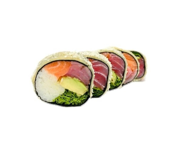 Рол-Темпура: лосось та тунець